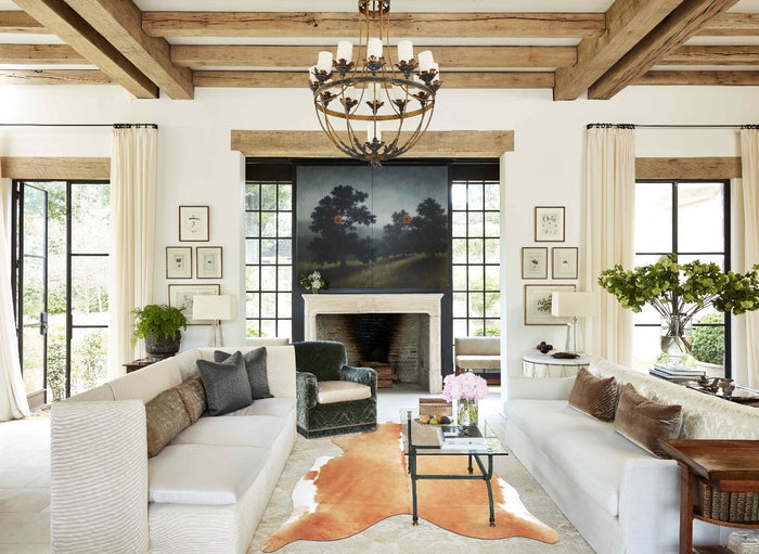 Brown and White Regular Cowhide Rug #A34168