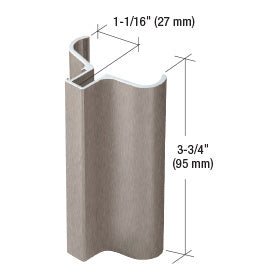 Shower Door Brushed Nickel Slip - On Handle with Magnetic Catch for 3/16" or 1/4" Frameless Pivot Door - Reflect Window & Door