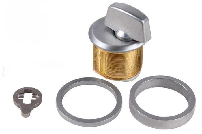 Brushed Stainless Thumb Turn Cylinder for Commercial Doors - Reflect Window & Door