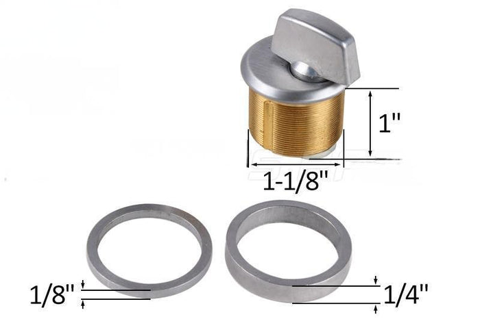 Brushed Stainless Thumb Turn Cylinder for Commercial Doors - Reflect Window & Door