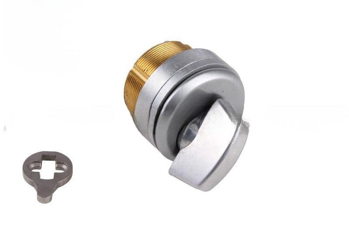 Brushed Stainless Thumb Turn Cylinder for Commercial Doors - Reflect Window & Door