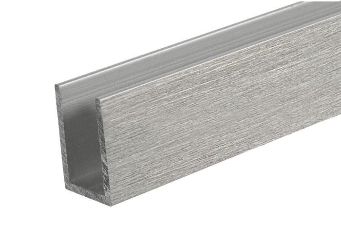 Brushed Stainless Steel U - Channel - 1" x 1" x 1/8" - Reflect Window & Door