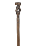 Carved Diamond Folk Art Cane