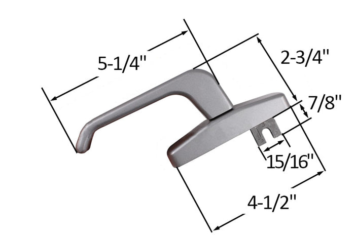 Casement Window Spatio TT/FO Silver Security Handle - Reflect Window & Door