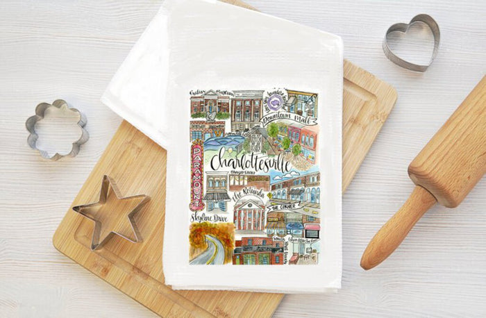 Charlottesville Classics Tea Towel