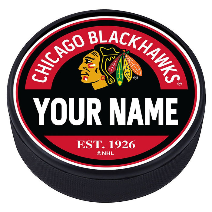 Chicago Blackhawks Puck - Personalized