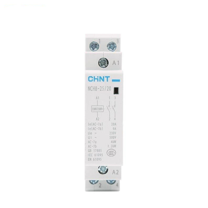 electrical contactor switch PRICE,CHNT NCH8,chint nch8 contactor,modular ac contactor,20a 25a 40a 63a contactor,din rail magnetic contactor,silent household contactor,2p 4p modular contactor,ac230v coil contactor,smart home contactor,hotel building automation contactor,lighting heating pump contactor,chint magnetic contactor,IEC61095 contactor