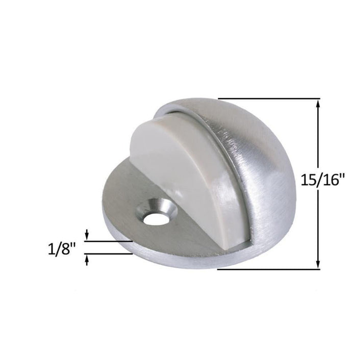 Dome Chrome Low Profile Floor Door Stop - Reflect Window & Door