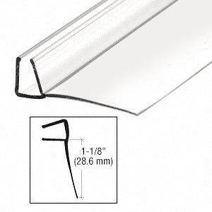 Sliding Shower Door 95" Clear Poly U - Channel with 1 - 1/8" (28.5 mm) Fin for 3/8" Glass - Reflect Window & Door