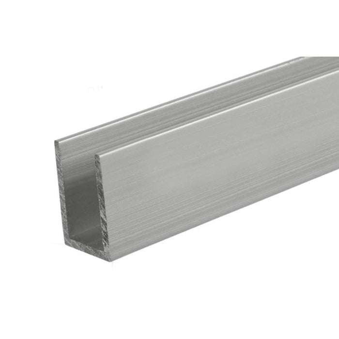 Clear Anodized U - Channel 1/2" x 3/4" - Durable Aluminum - Reflect Window & Door