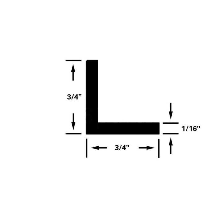 L - Angle 3/4" x 3/4" Clear Anodized Aluminum - Reflect Window & Door