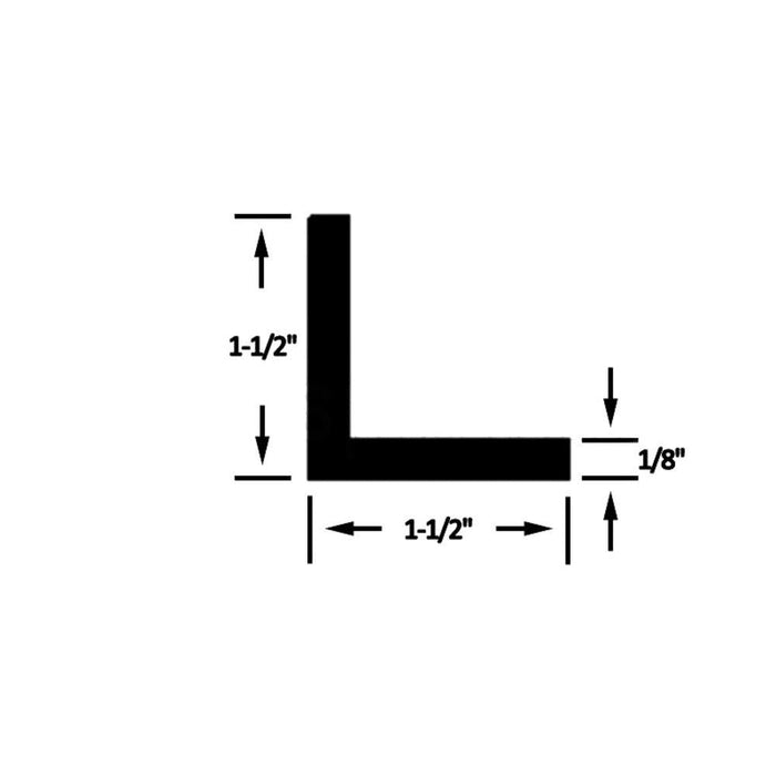 Clear Anodized L - Angle - 1 - 1/2" x 1 - 1/2" - Reflect Window & Door