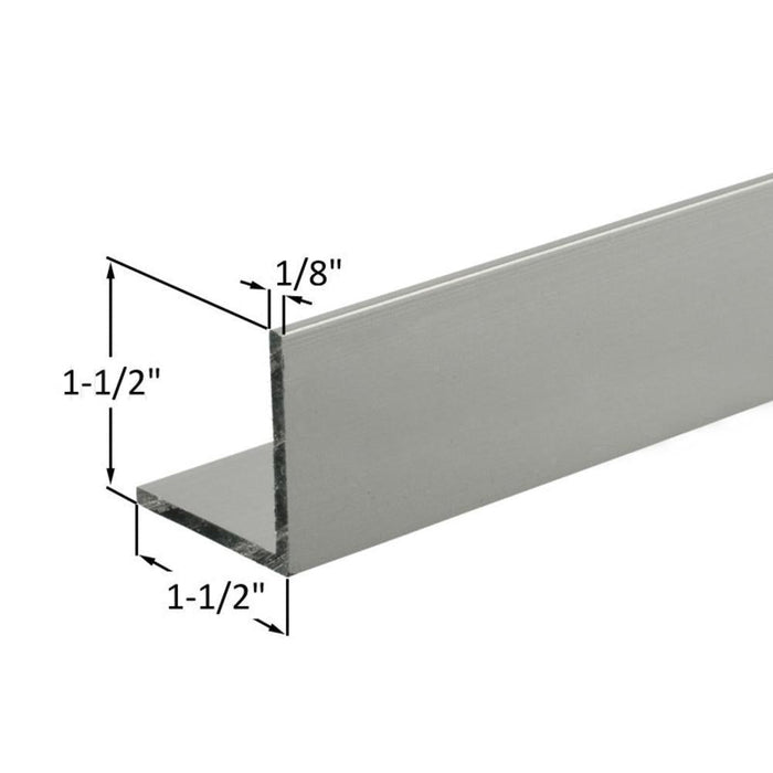 Clear Anodized L - Angle - 1 - 1/2" x 1 - 1/2" - Reflect Window & Door