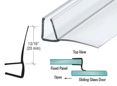 Sliding Shower Door U - Shaped Polycarbonate with a 90 Degree Leg - Reflect Window & Door