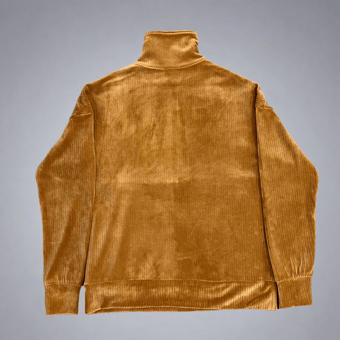 Clearance - Apparel - Unisex 1/4 zip Velour Rust