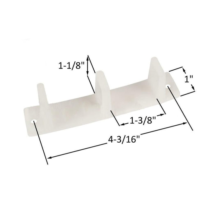 Closet & Wardrobe Door 4 - 3/16" Nylon Bottom Guide - Reflect Window & Door