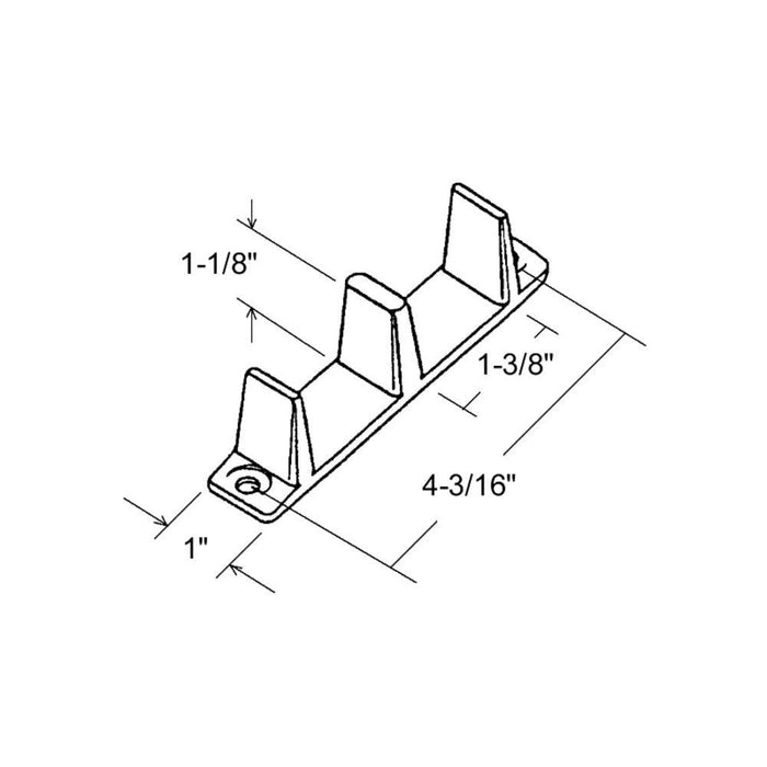 Closet & Wardrobe Door 4 - 3/16" Nylon Bottom Guide - Reflect Window & Door
