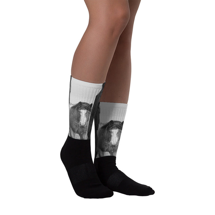Coated Curiosity - Black foot socks