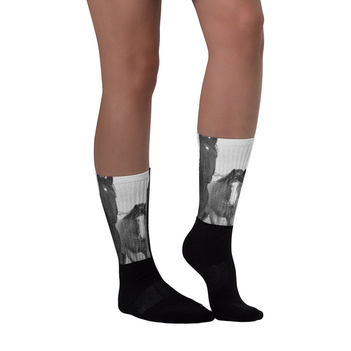 Coated Curiosity - Black foot socks
