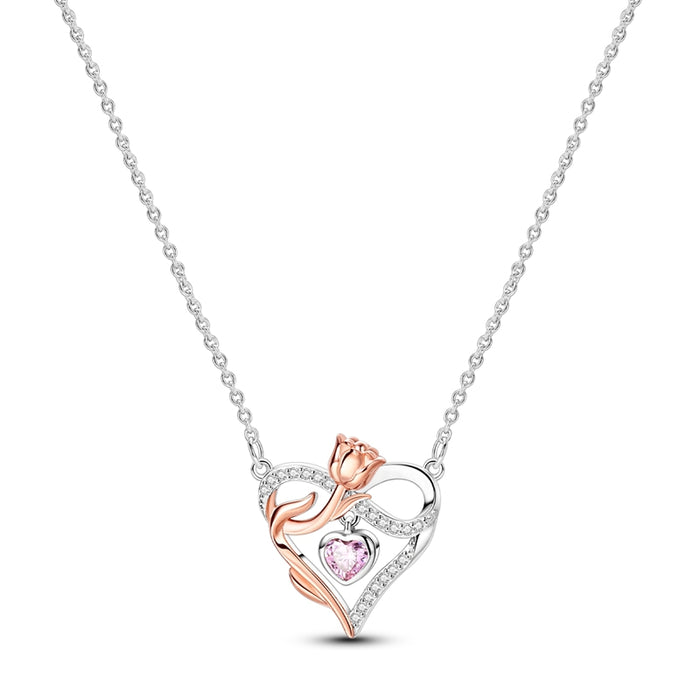 Collar Corazon & Rosa