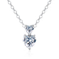 Collar Diamante Doble Corazon