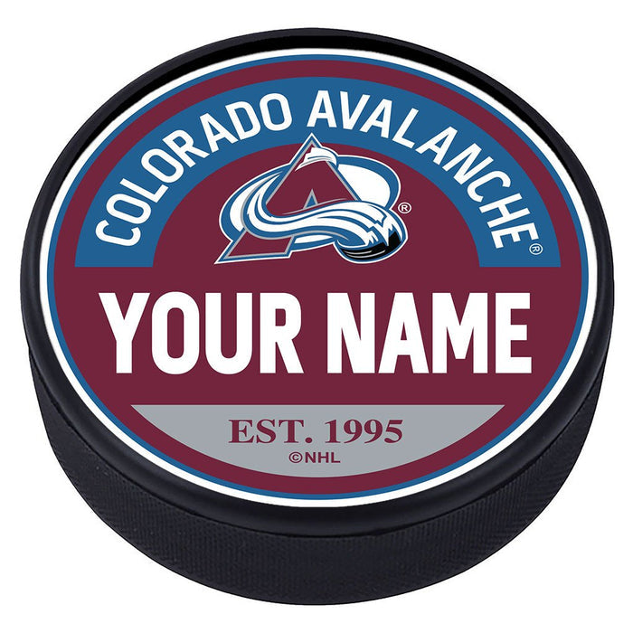 Colorado Avalanche Puck - Personalized