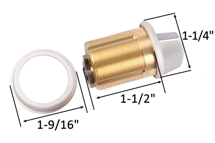 Commercial Door 1 - 1/2" Thumb Turn Cylinder – Heavy - Duty - Reflect Window & Door