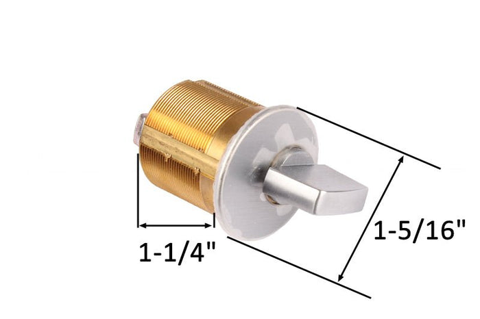 Commercial Door 1 - 1/4" Thumb Turn Cylinder Replacement - Reflect Window & Door