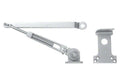 Commercial Door Friction Hold Open Arm - Aluminum Finish - Reflect Window & Door