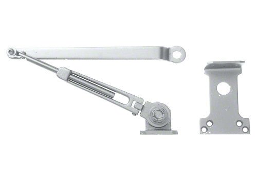 Commercial Door Friction Hold Open Arm - Aluminum Finish - Reflect Window & Door