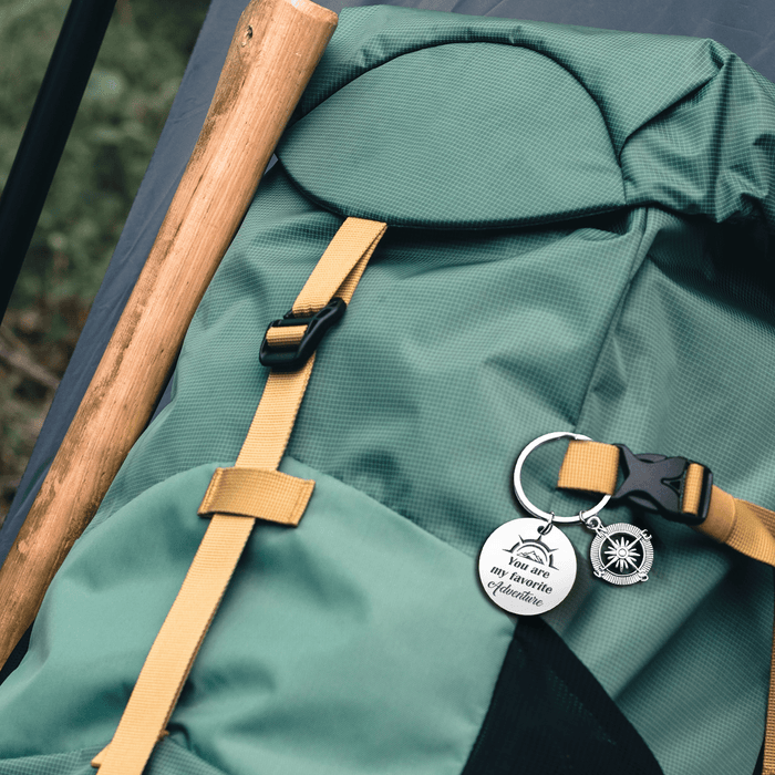 Compass Keychain - Hiking - To My Soulmate - You Are My True North That Always Leads Me Home - Gkw13020