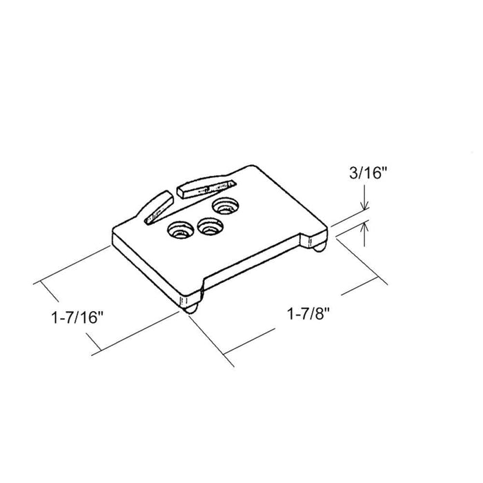 Contractors Wardrobe Door Nylon Top Guide - Reflect Window & Door