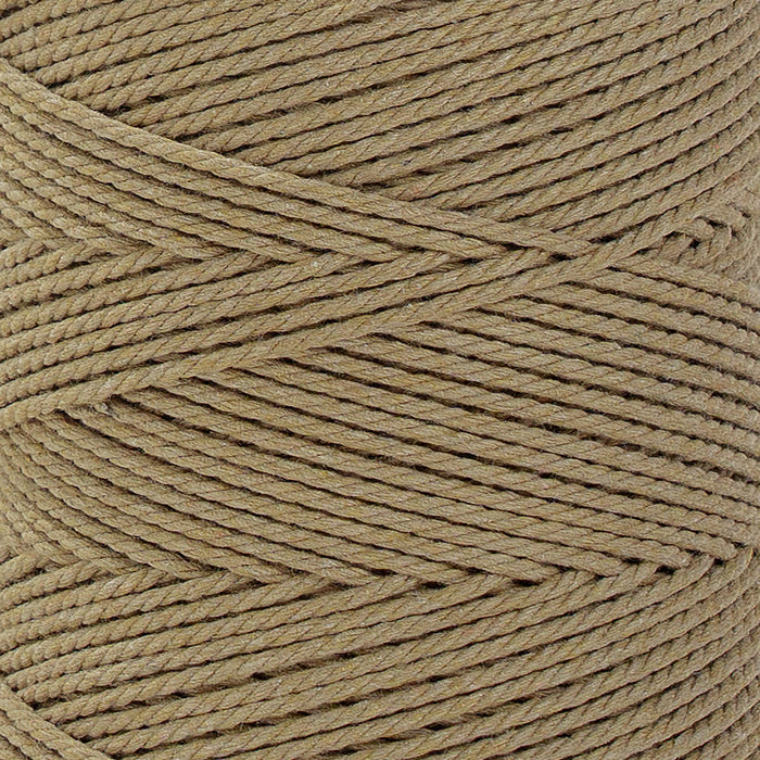 COTTON ROPE ZERO WASTE 2 MM - 3 PLY - SAND COLOR