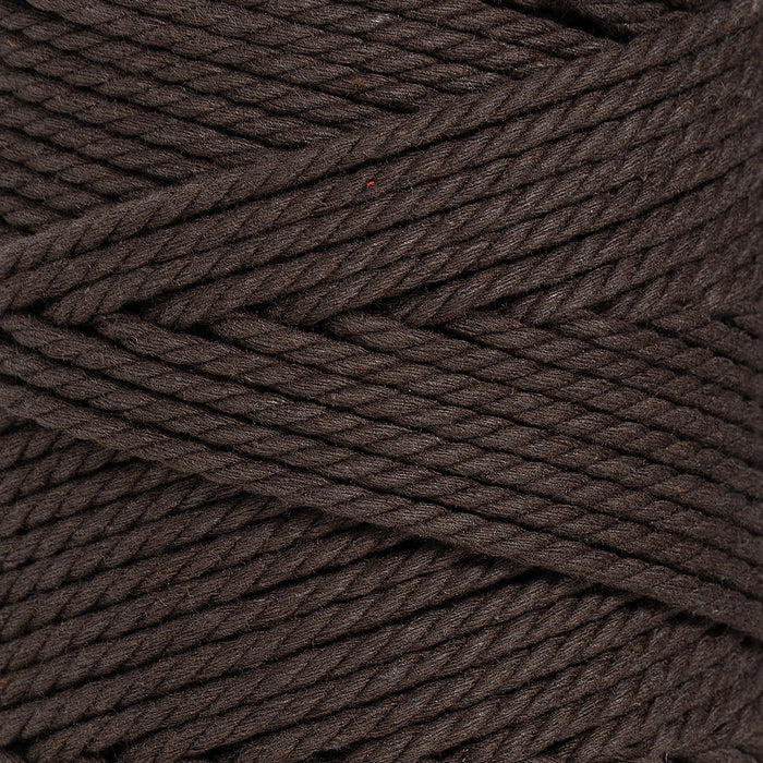 COTTON ROPE ZERO WASTE 3 MM - 3 PLY - CHOCOLATE COLOR