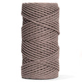 COTTON ROPE ZERO WASTE 3 MM - 3 PLY - WOOD BROWN COLOR
