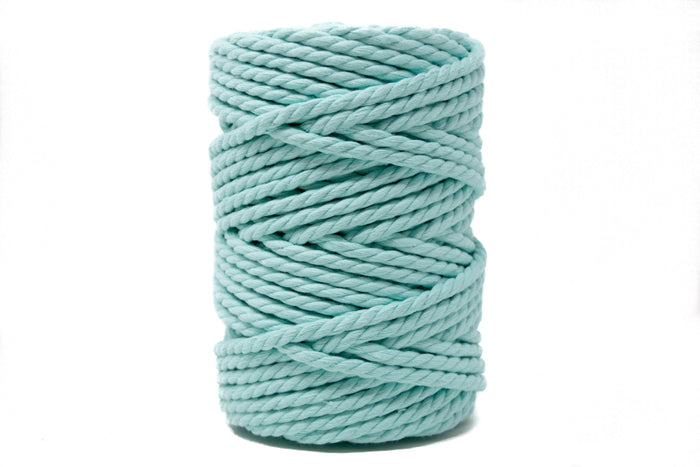 COTTON ROPE ZERO WASTE 5 MM - 3 PLY - AQUA COLOR