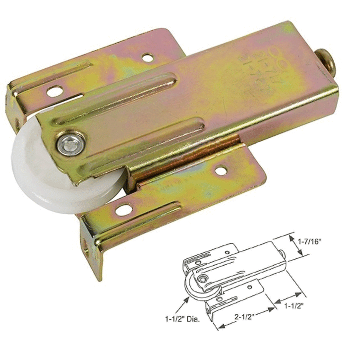 Mirror Closet/Wardrobe Door 1-1/2" Plastic Roller for Cox Closet Doors - Reflect Window & Door