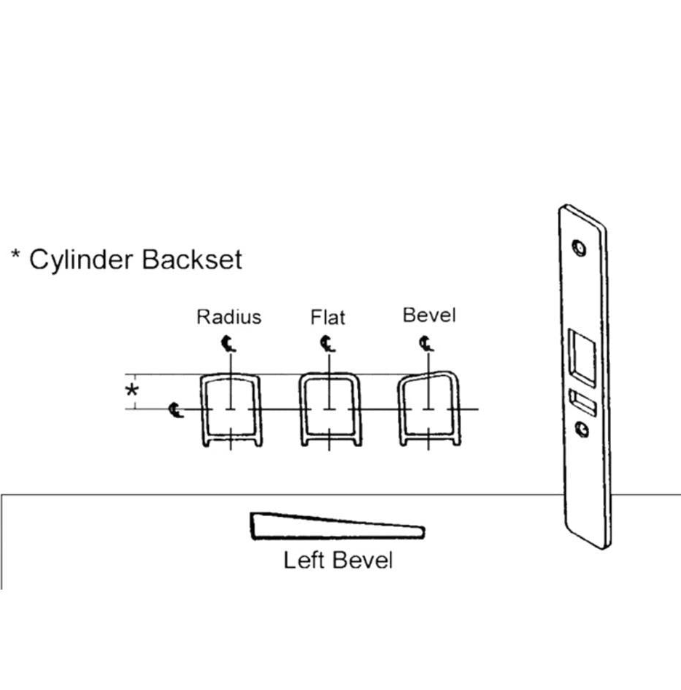 Dark Bronze Beveled Faceplate Commercial Storefront Door - Right Hand Latch Lock - Reflect Window & Door