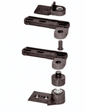 Commercial Store Front Door Dark Bronze Offset Pivot Set for Aluminum Doors - Reflect Window & Door