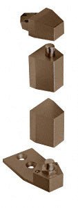 Dark Bronze Offset Reversible Pivot Set for Commercial Doors - Reflect Window & Door