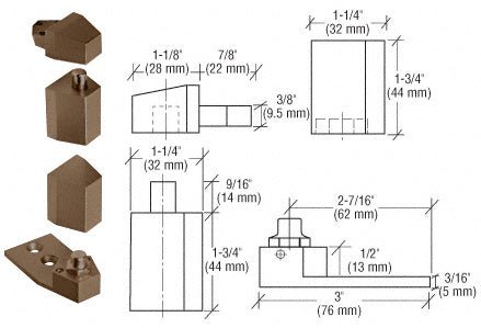 Dark Bronze Offset Reversible Pivot Set for Commercial Doors - Reflect Window & Door