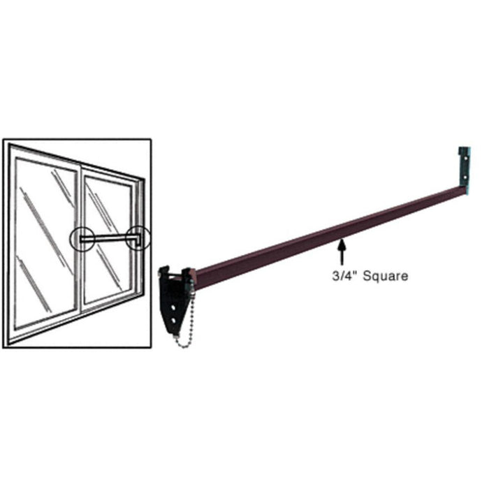 Security Bar for Sliding Glass Doors - Brown - Reflect Window & Door