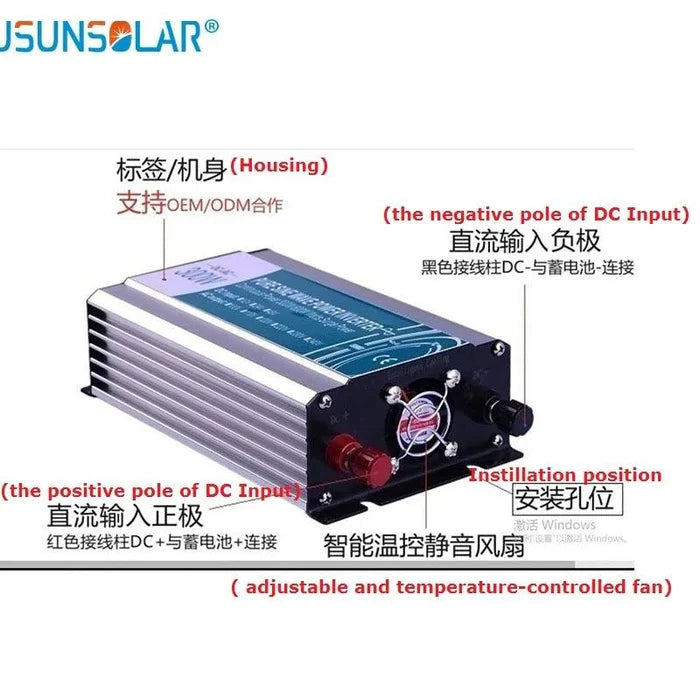 DC/AC 300W 12v/24v/48v Pure Input Sine Wave Power Inverter To110v 220v 230v  50/60hz Inverter