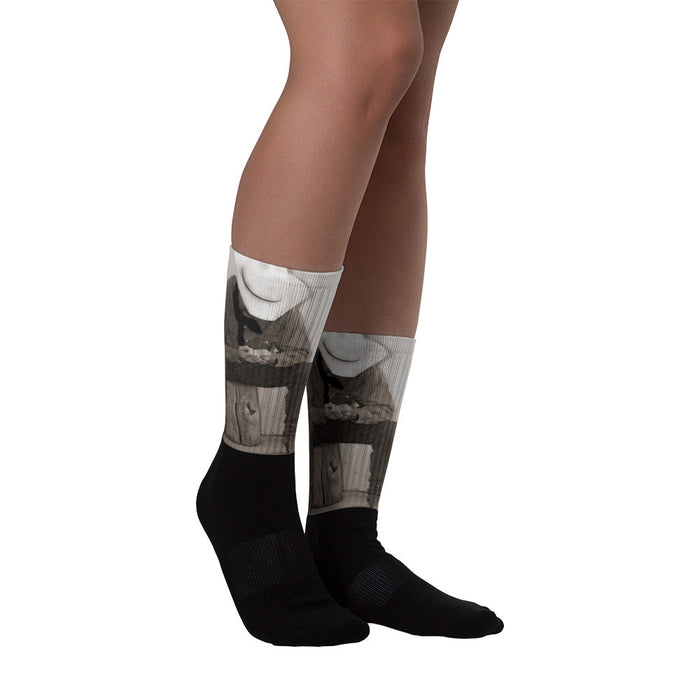Dee - Black foot socks