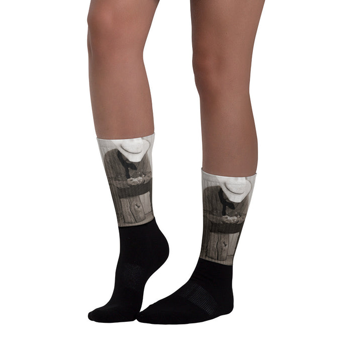 Dee - Black foot socks
