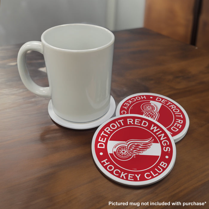 Detroit Red Wings 8pk Coaster Stripe Design Set