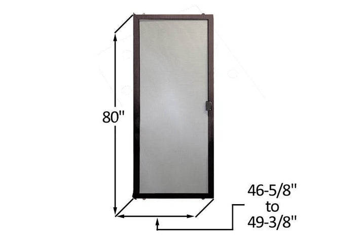 Do - It - Yourself Brown Sliding Screen Door Kit - 46 - 5/8" to 49 - 3/8" x 80" - Reflect Window & Door