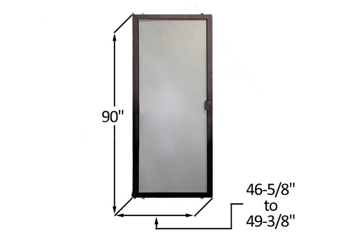 Do - It - Yourself Brown Sliding Screen Door Kit - 46 - 5/8" to 49 - 3/8" x 90" - Reflect Window & Door