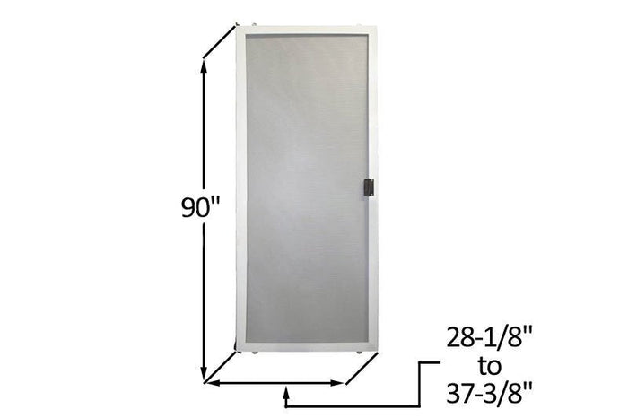 Do - It - Yourself White Sliding Screen Door Kit - 28 - 1/8" to 37 - 3/8" x 90" - Reflect Window & Door
