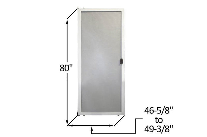 Do - It - Yourself White Sliding Screen Door Kit - 46 - 5/8" to 49 - 3/8" x 80" - Reflect Window & Door